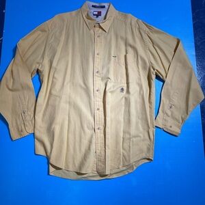 Tommy Hilfiger Men's Mustard Button Down Shirt